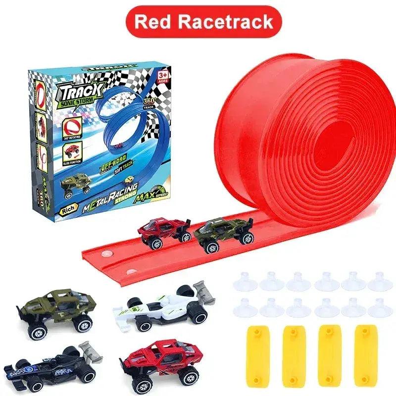 Flexible Race Track Roll Up With Double Lanes For Kids - ToylandEU™
