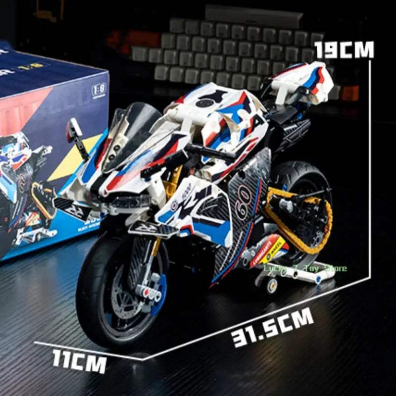 649Pcs In Stock Technical Racing Motorcycle 1000 RR Motorbike Building Blocks Bricks Model Toys Birthday Christmas Children Gift - ToylandEU