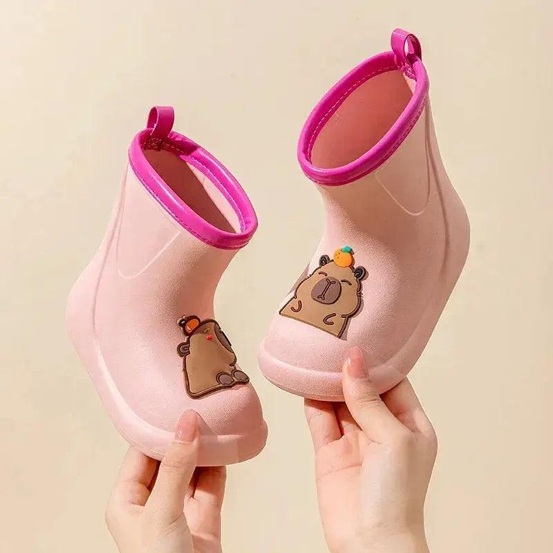 Kids Waterproof Rain Boots Capybara Design Slip On - ToylandEU™