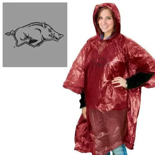 Arkansas Razorbacks Rain Poncho Lightweight One Size - ToylandEU™