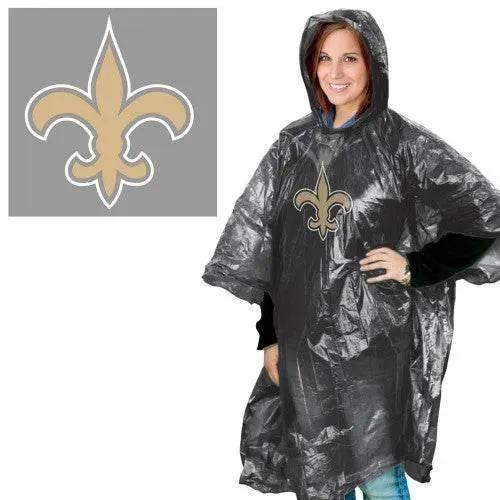 New Orleans Saints Rain Poncho Lightweight One Size Fits - ToylandEU™