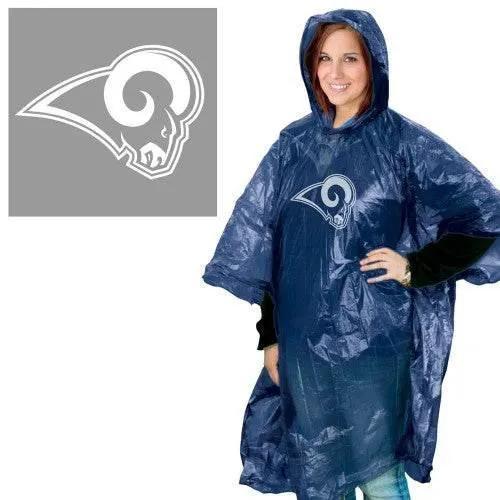 Los Angeles Rams Lightweight Rain Poncho One Size Fits Most - ToylandEU™