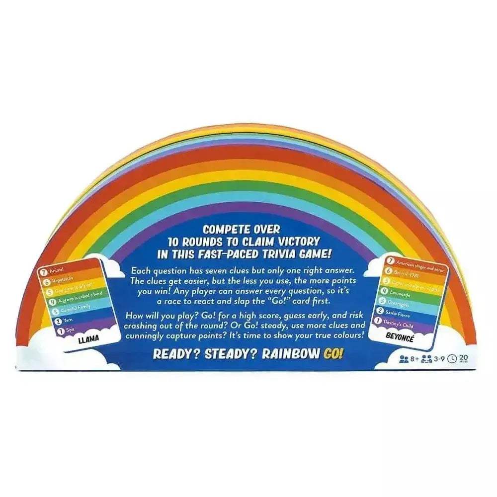 Fast Paced Trivia Card Game Rainbow Go Clue Power Fun - ToylandEU