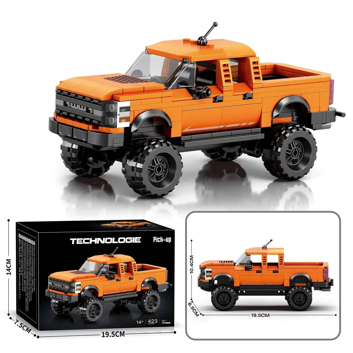 Raptor Pickup Truck Building Block Set 423 Pieces For Display - ToylandEU