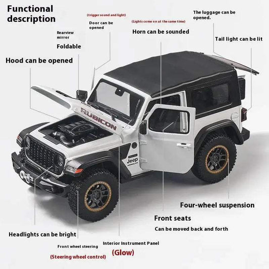 Realistic 1 18 Jeep Wrangler Diecast Car Toyland EU - ToylandEU™
