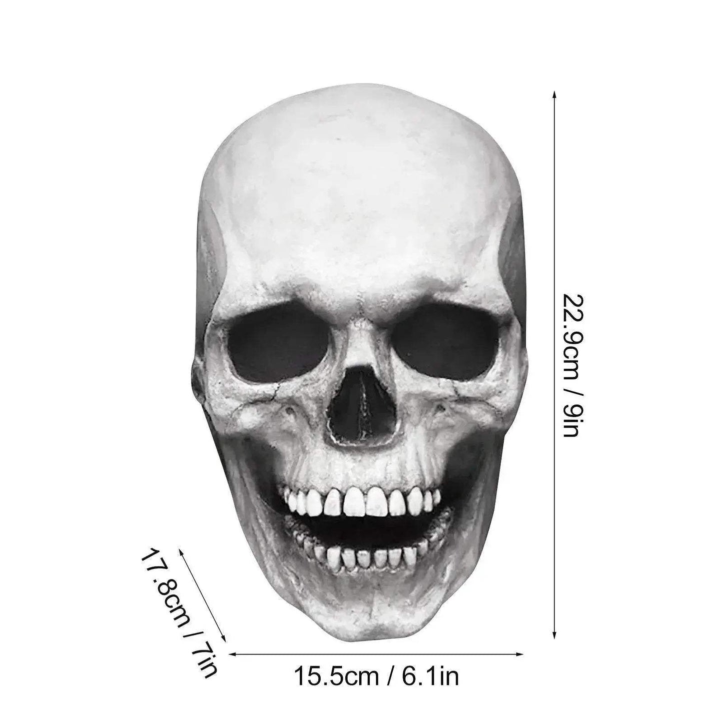 Creepy Realistic Full Head Mask Moving Jaw Toyland EU - ToylandEU™