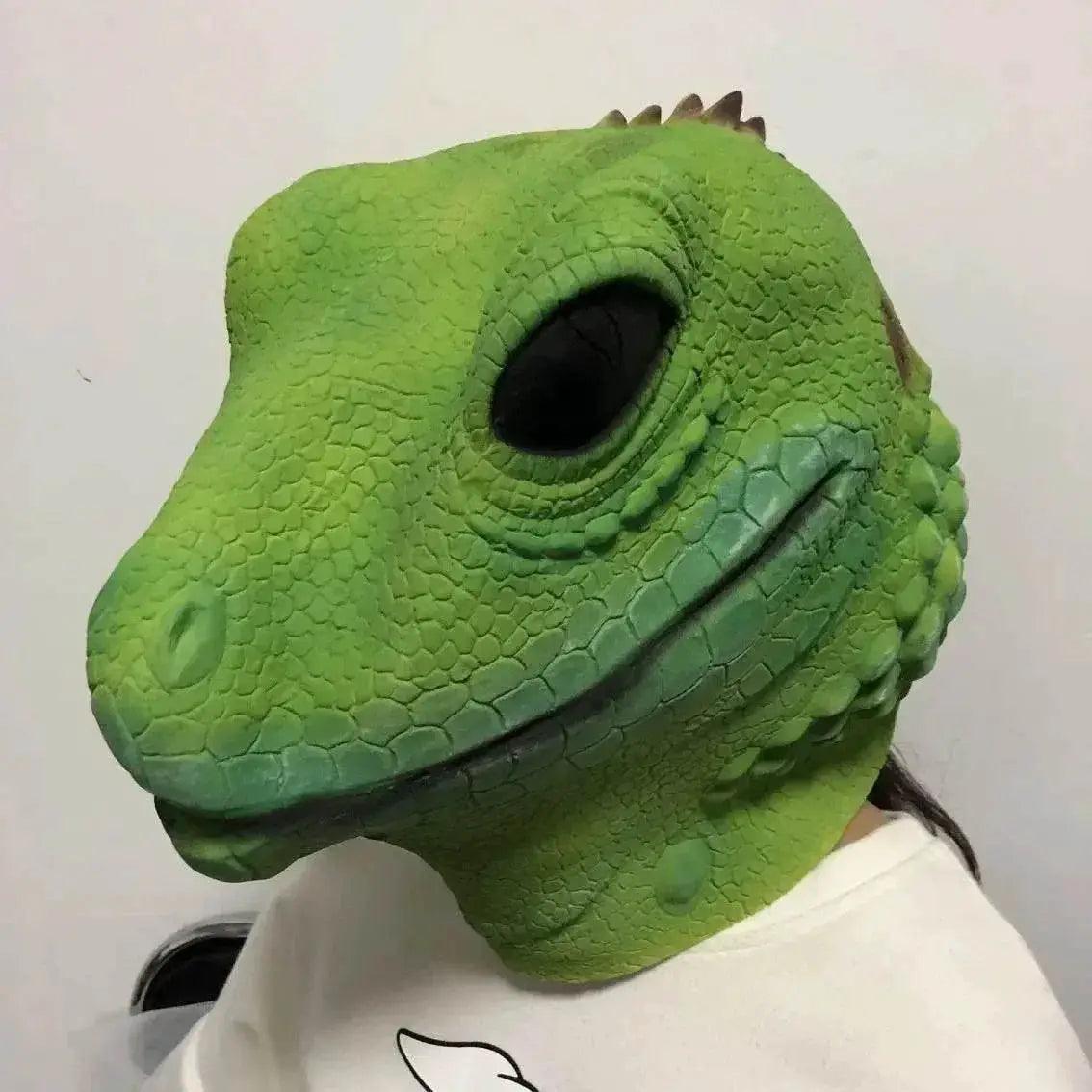 Realistic Lizard Mask Latex Hood One Size Toyland EU - ToylandEU™