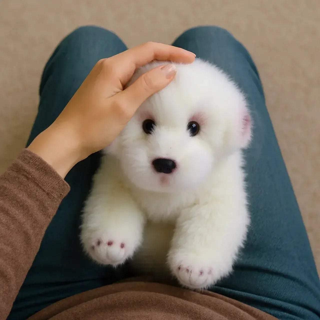 Realistic Plush Maltese Dog Toy For Snuggle Play Pillow - ToylandEU