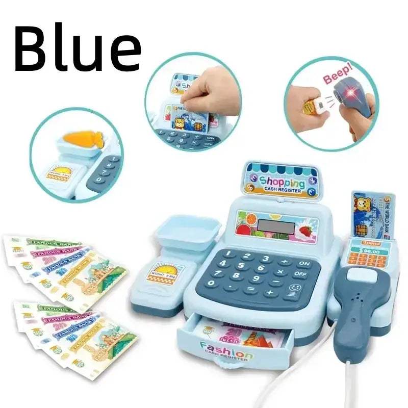 Realistic Supermarket Cashier Toy Set With Lighting And Sound Effects And Electronic Game For Ages 0 And Up - ToylandEU