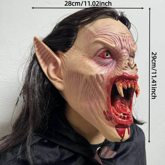 Realistic Vampire Mask Full Head Latex Bloody Fangs Adult - ToylandEU