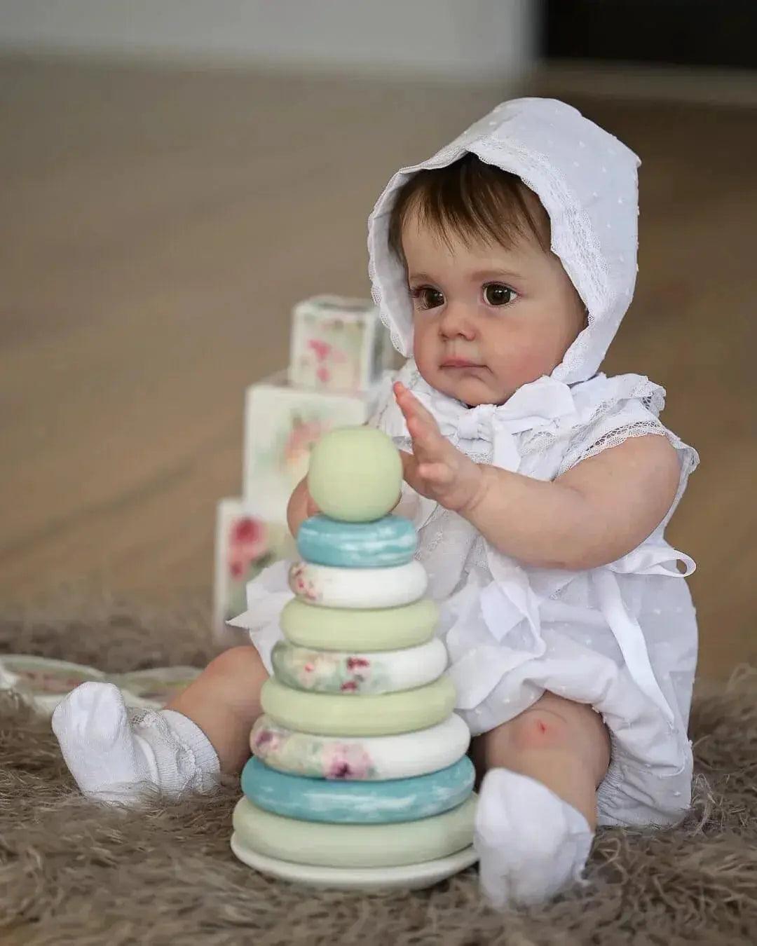 Reborn Doll 55cm Rooted Hair Lifelike Unisex Gift - ToylandEU™
