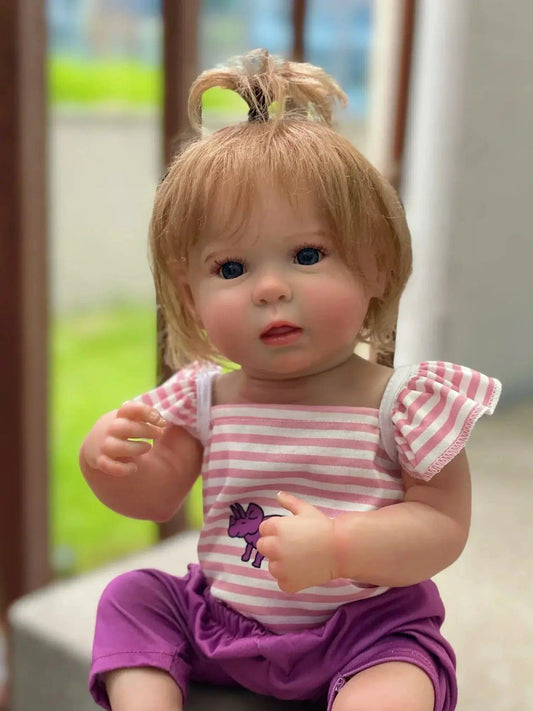 Reborn Vinyl Doll 18 to 20 Inch Open Eyes With Rooted Hair - ToylandEU™