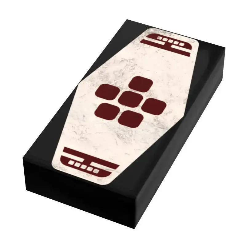 Red 6 Sabacc Card Custom Printed 1x2 Tile made using LEGO part - B3 Customs - ToylandEU™