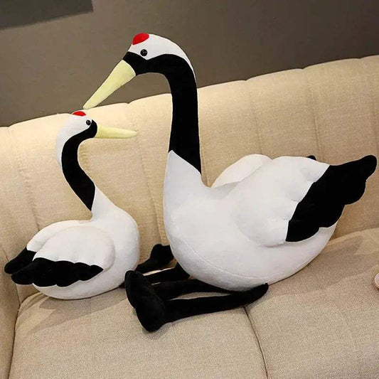 Red-Crowned Crane Plush Toy Lifelike 50 And 80 Cm Gift - ToylandEU™