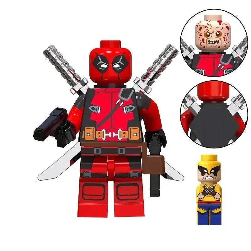 Red Masked Mercenary Minifigure LEGO Compatible Durable - ToylandEU™