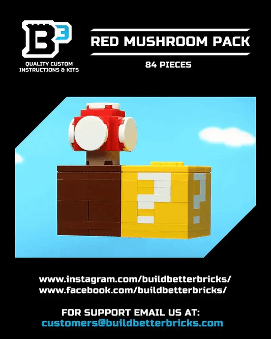 Lego Red Mushroom Power Pack 84 Authentic Bricks - ToylandEU™