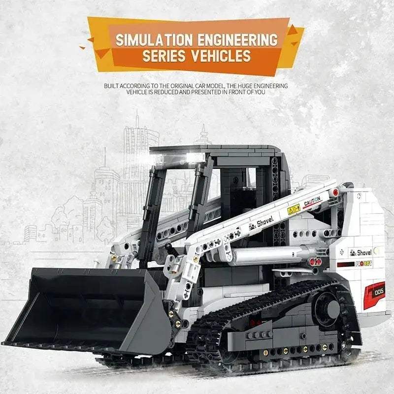 Remote Control Bobcat Loader Building Blocks Set For Educational Fun - ToylandEU