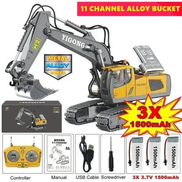 Remote Control Excavator 4WD RC Vehicle Long Battery - ToylandEU™
