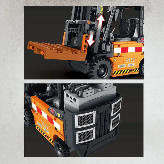 Remote Control Forklift Building Blocks 722 Piece Set - ToylandEU™
