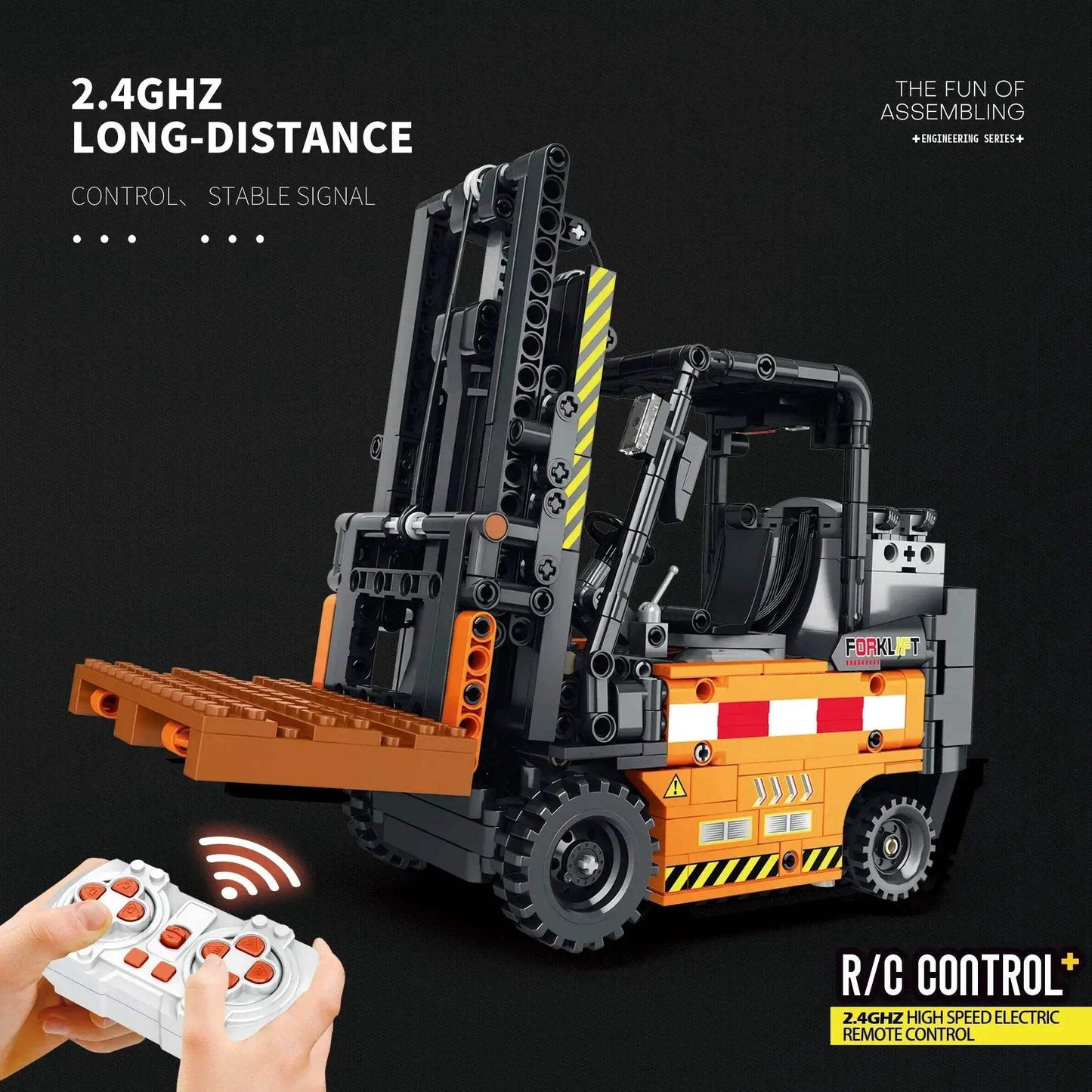 Remote Control Forklift Building Blocks Toy 722 Pieces - ToylandEU