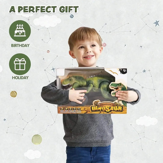 Remote Control Walking T Rex Dinosaur Robot Toy With Lights - ToylandEU
