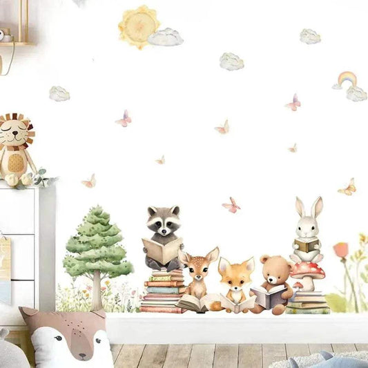 Removable Wall Stickers 3D Woodland Animals Kids Room Decor - ToylandEU