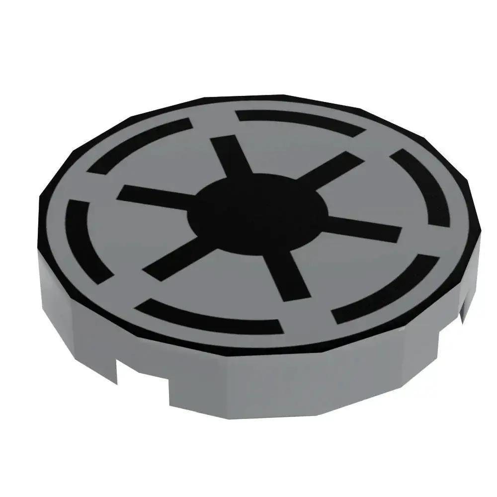 Custom Printed Lego Star Wars Round 2x2 Tile Republic Crest - ToylandEU