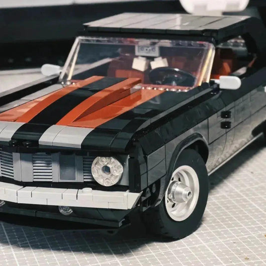 Retro Muscle Car Building Blocks Set For Kids Gift ABS - ToylandEU™