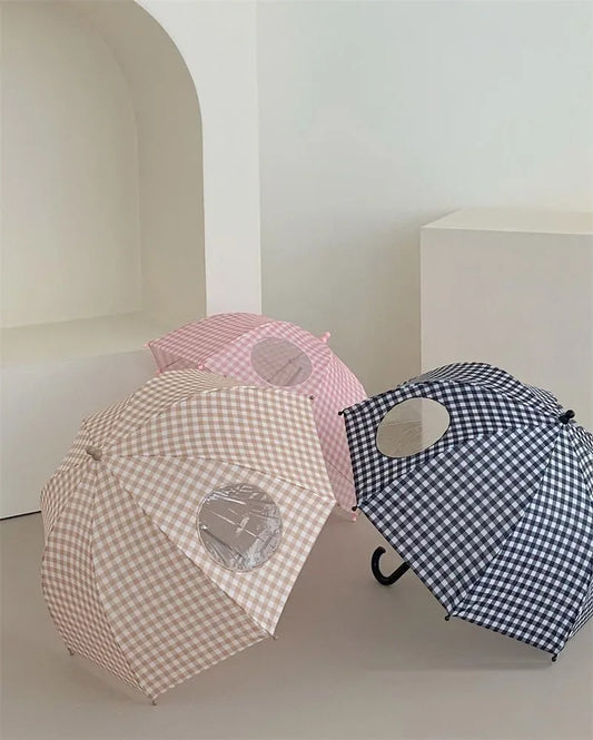 Retro Plaid Children's Umbrella For Cute Street Photos - ToylandEU