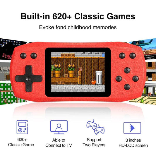 Retro Video Game Console Built in 620 Classic Games Portable Handheld Player - ToylandEU