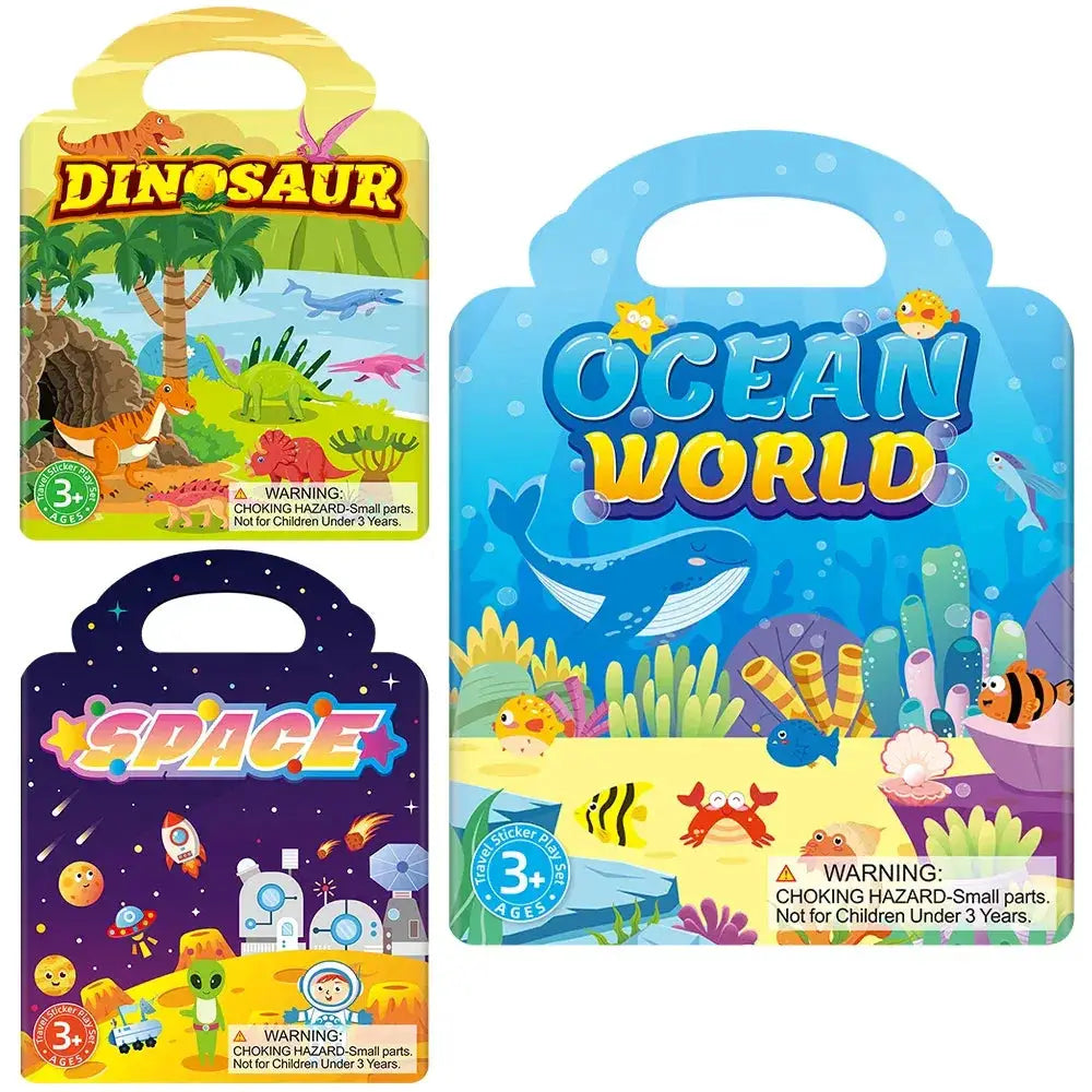 Reusable Sticker Books For Kids Ocean Animals Set Portable - ToylandEU