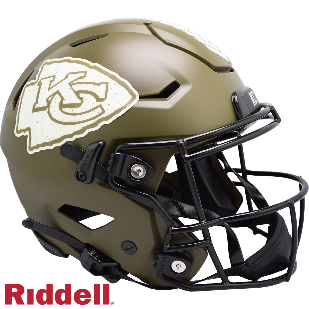 Kansas City Chiefs Helmet Riddell Authentic Full Size SpeedFlex Style Salute To Service 2022