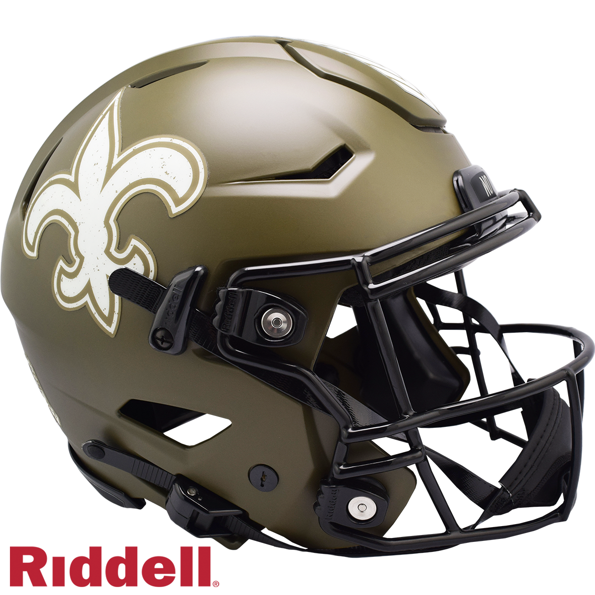 New Orleans Saints Helmet Riddell Authentic Full Size SpeedFlex Style Salute To Service 2022