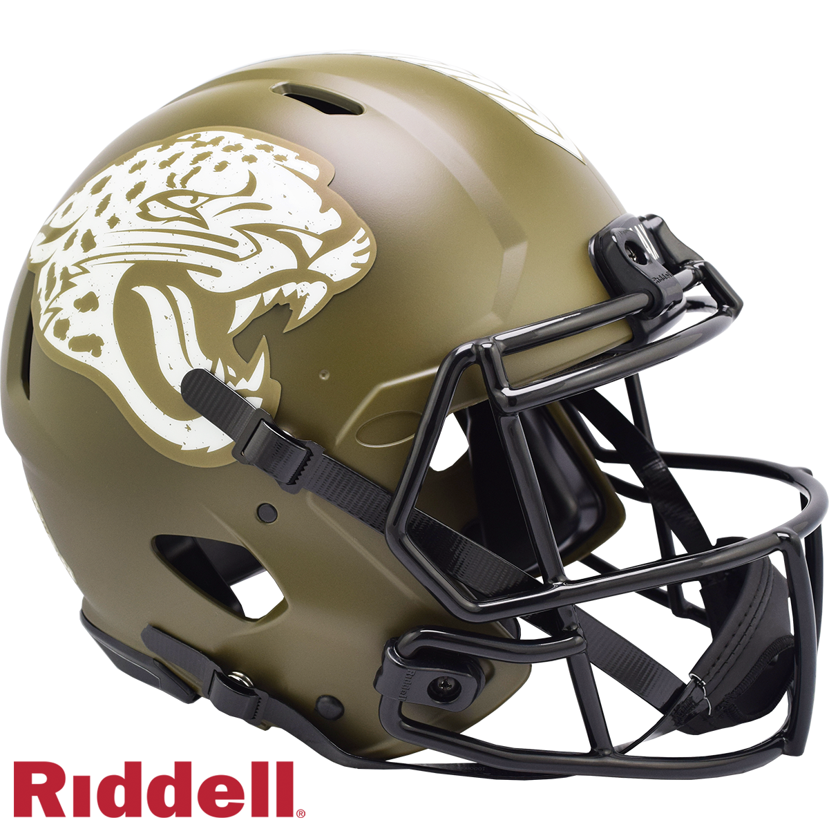 Jacksonville Jaguars Helmet Riddell Authentic Full Size Speed Style Salute To Service 2022