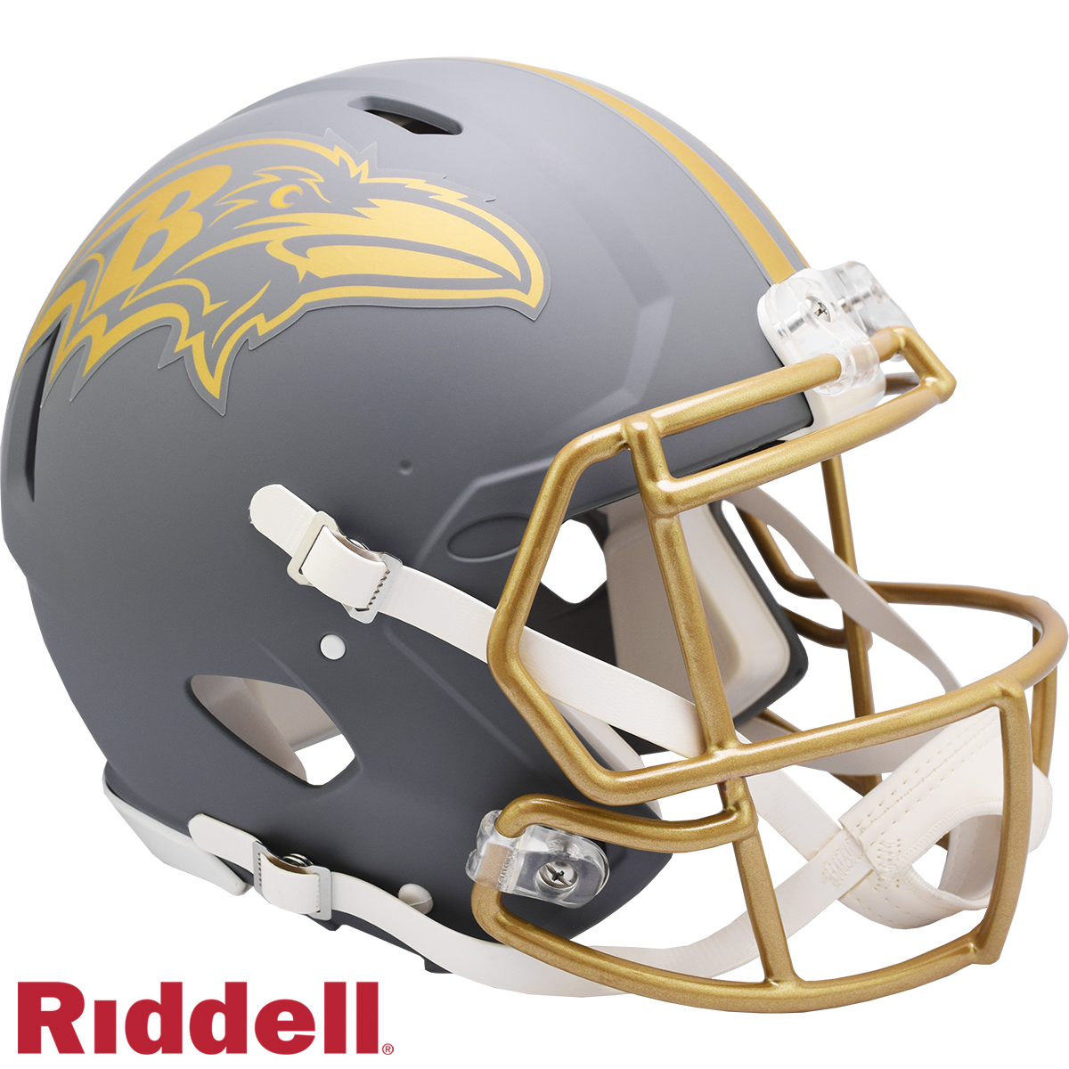 Baltimore Ravens Helmet Riddell Authentic Full Size Speed Style Slate Alternate