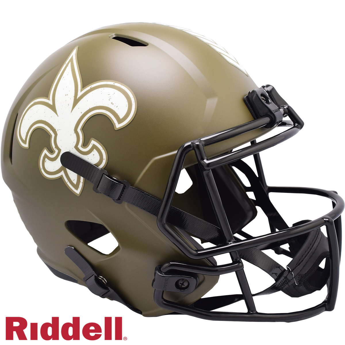 New Orleans Saints Helmet Riddell Replica Full Size Speed Style Salute To Service 2022