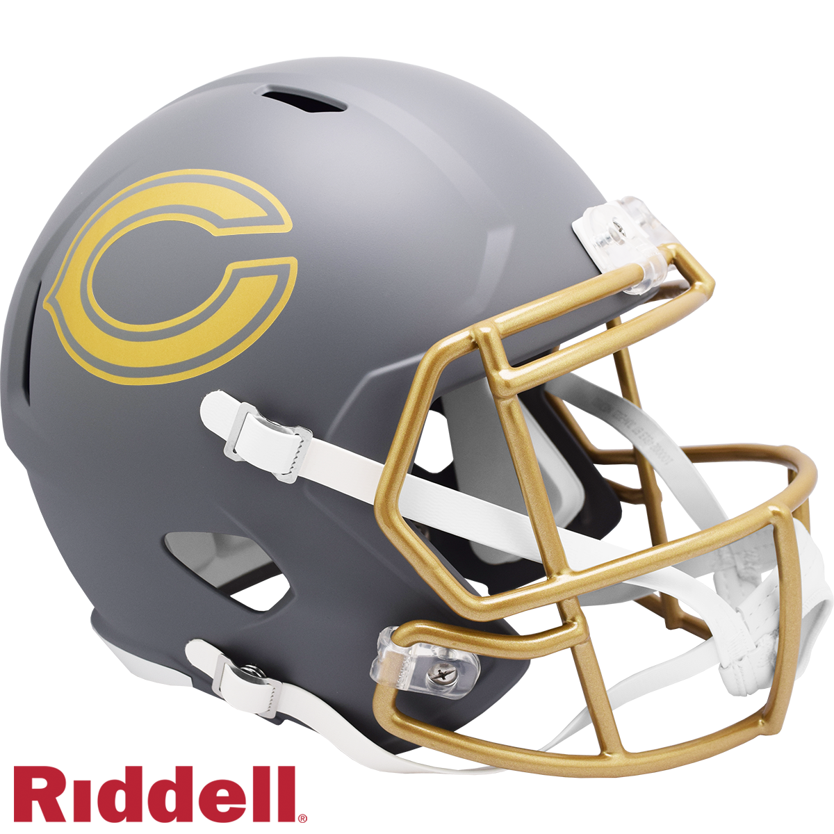 Chicago Bears Helmet Riddell Replica Full Size Speed Style Slate Alternate