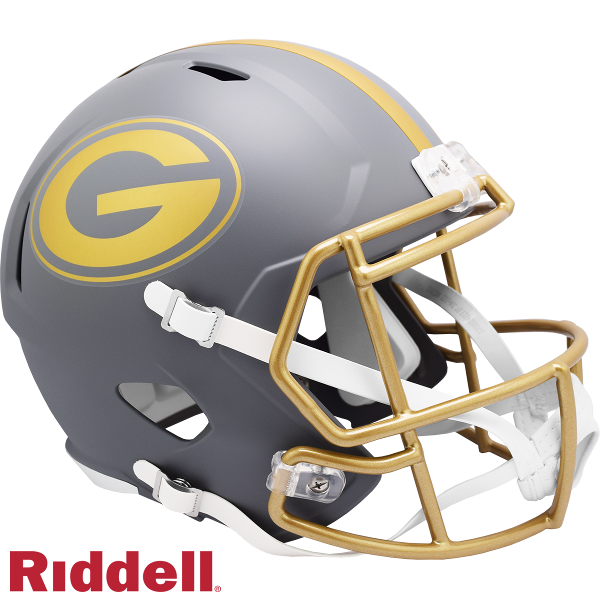 Green Bay Packers Helmet Riddell Replica Full Size Speed Style Slate Alternate
