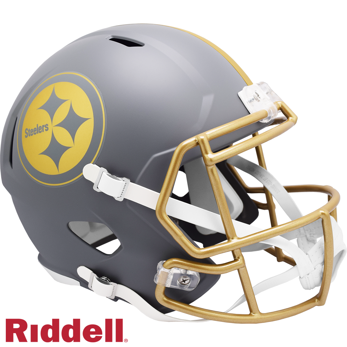 Pittsburgh Steelers Helmet Riddell Replica Full Size Speed Style Slate Alternate