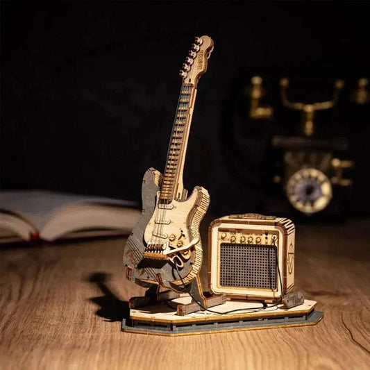 Robotime ROKR Electric Guitar 3D Wooden Puzzle Set for Kids Adults 3D Puzzle - ToylandEU