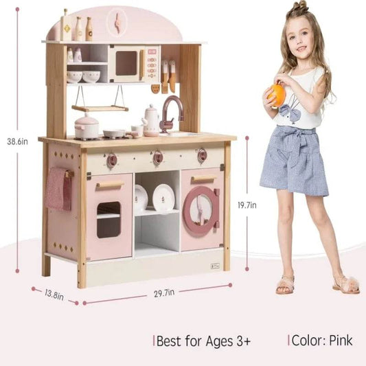 Robotime Robud Wooden Play Kitchen with Realistic Accessories 3D Puzzle - ToylandEU