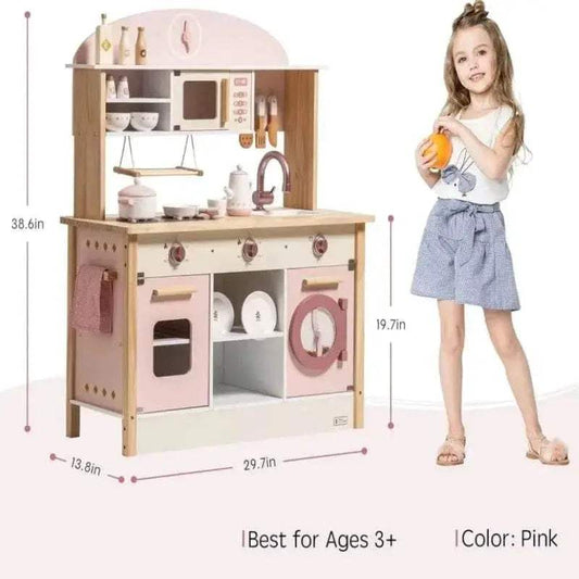 Robotime Robud Wooden Play Kitchen with Realistic Accessories 3D Puzzle - ToylandEU