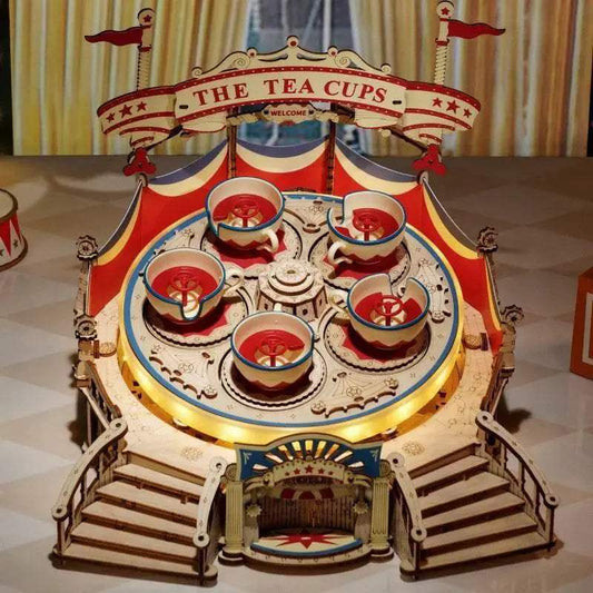 Robotime Rokr Tilt-A-Whirl The Tea Cup Amusement Park 3D Puzzle 3D Puzzle - ToylandEU