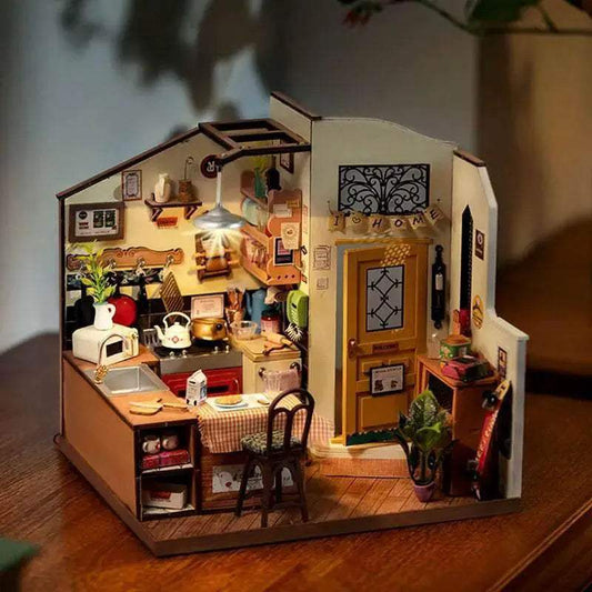 Robotime Rolife Miniature House for Kids Adult Homey Kitchen 3D Wooden Puzzle Toys 3D Puzzle - ToylandEU