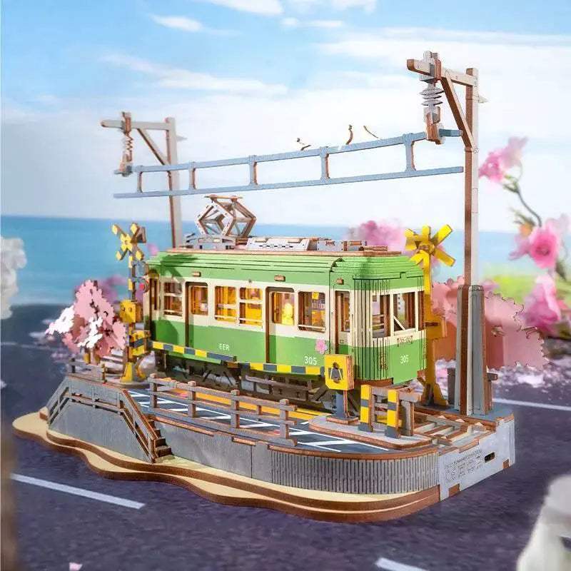 Robotime Rolife Sakura Journey Wooden Assemble Car Eco-friendly 3D Puzzle for Kids 3D Puzzle - ToylandEU