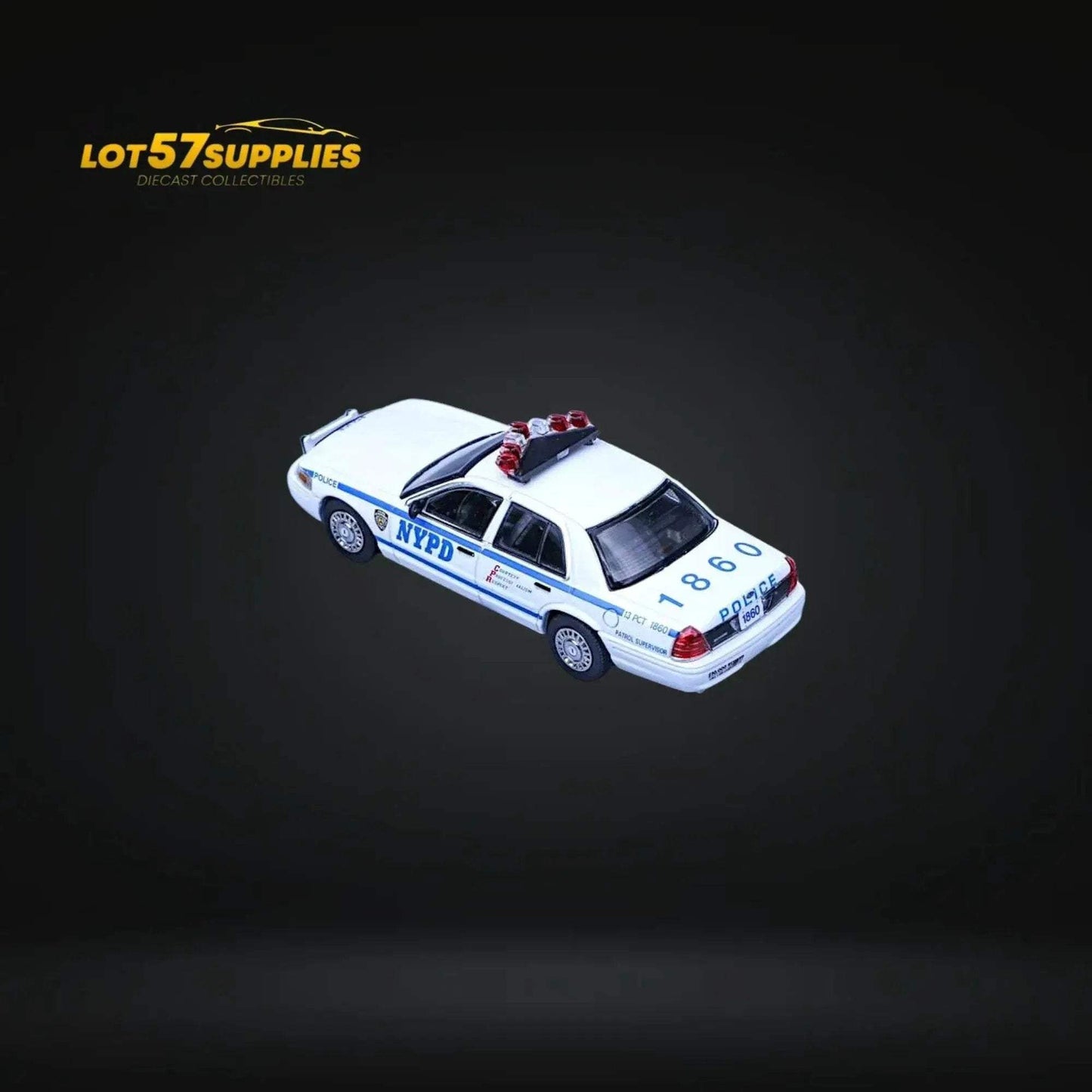 Rollin Ford Crown Victoria NYPD Patrol Supervisor 1:64 - ToylandEU