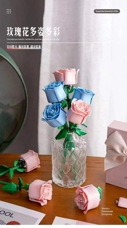 Romantic Rose Flower Bouquet Building Block Home Decor Gift - ToylandEU™