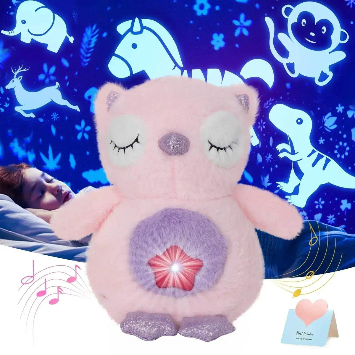 Room Projector Plush Toy Glowing Atmosphere Light Soft Plush - ToylandEU™