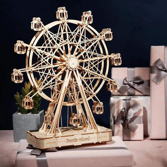 Rotatable 3D Ferris Wheel Wooden Model Kit CE Certified - ToylandEU™