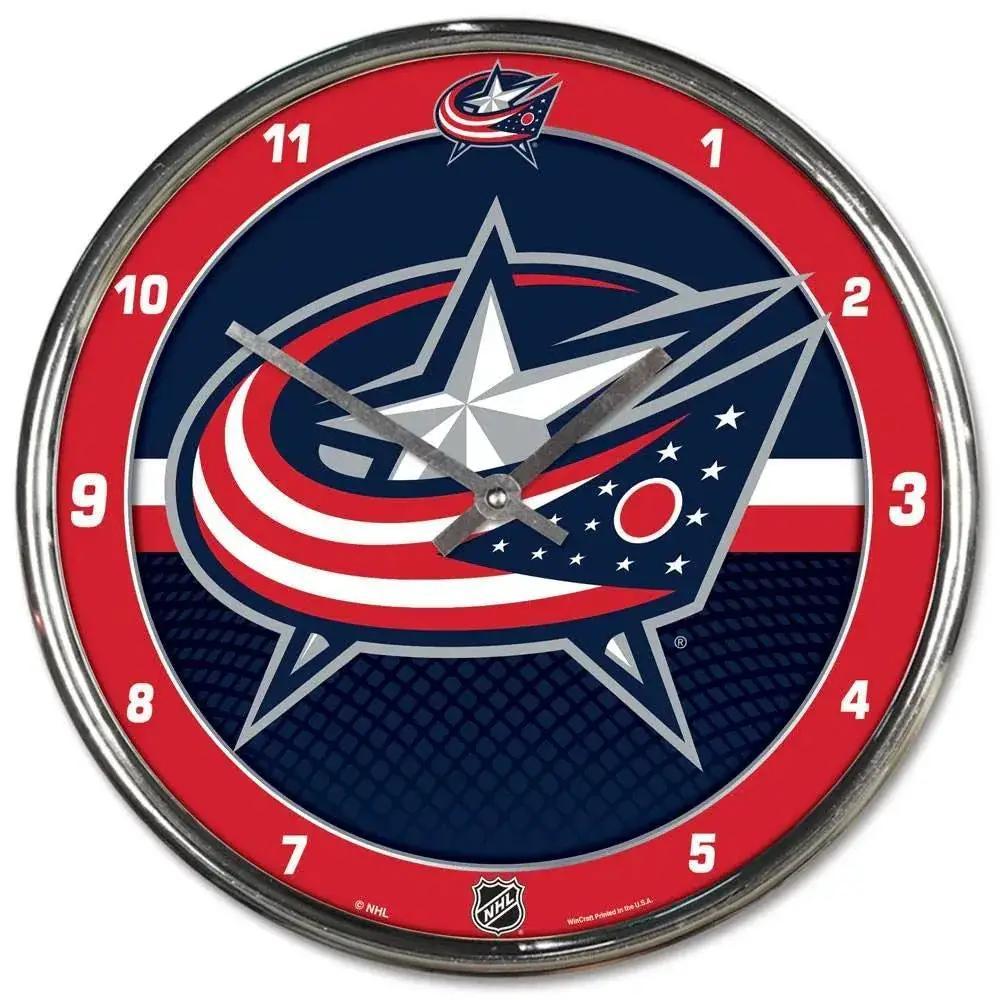 Columbus Blue Jackets Chrome Round Wall Clock 12 Inch - ToylandEU™